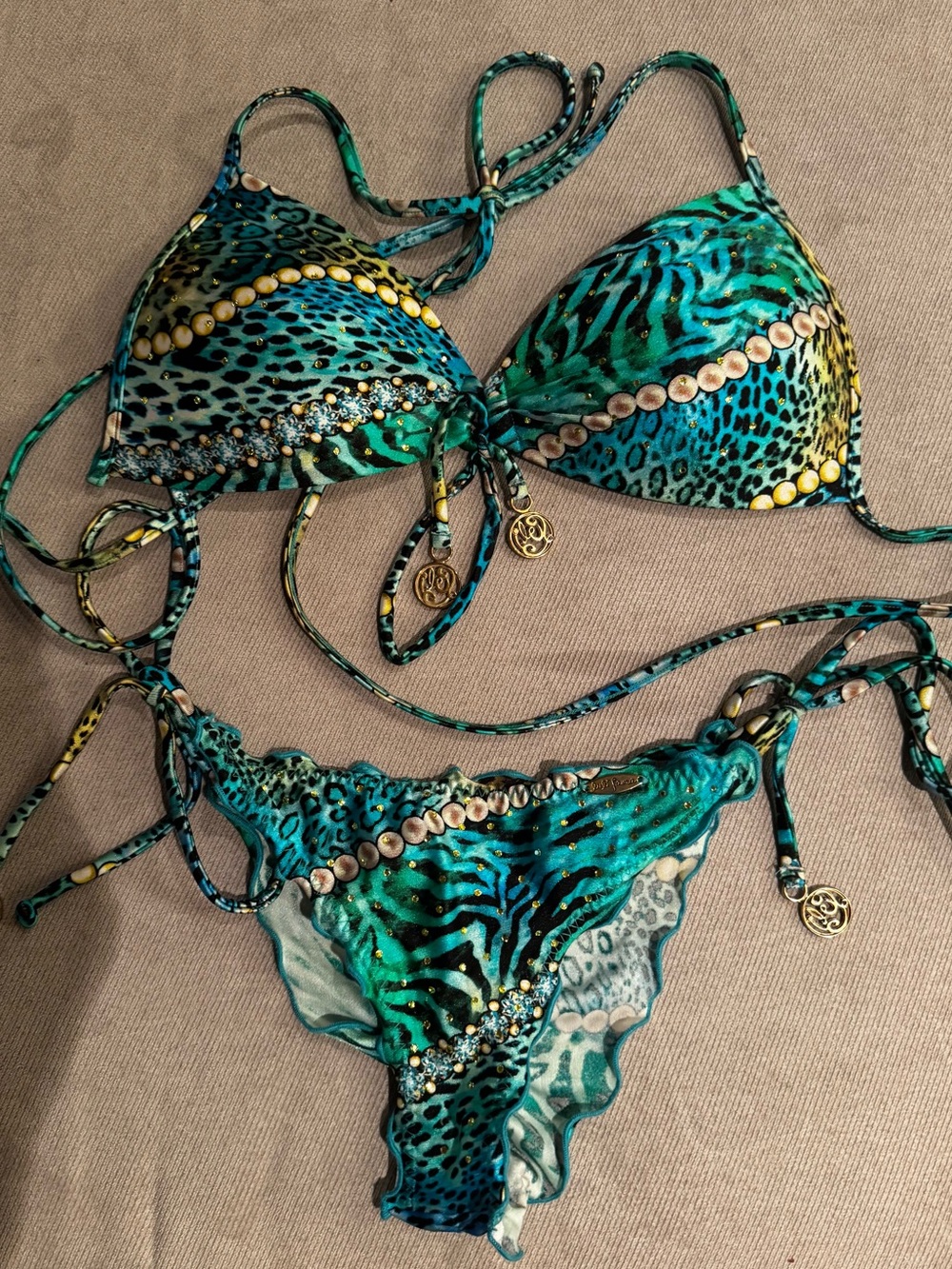 Luli Fama bikini with crystal elements XS